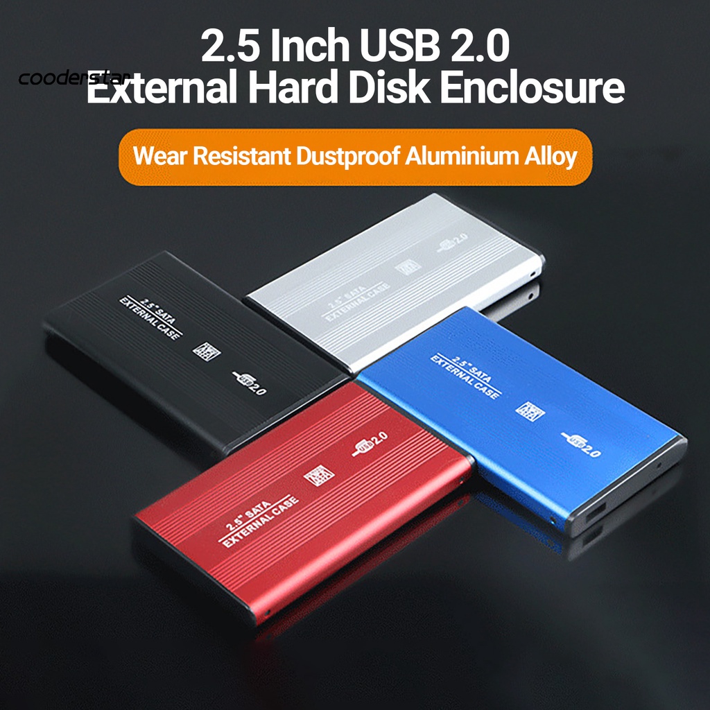 Vỏ ổ cứng ngoài từ hợp kim nhôm 2.5 Inch USB 2.0 cho laptop
