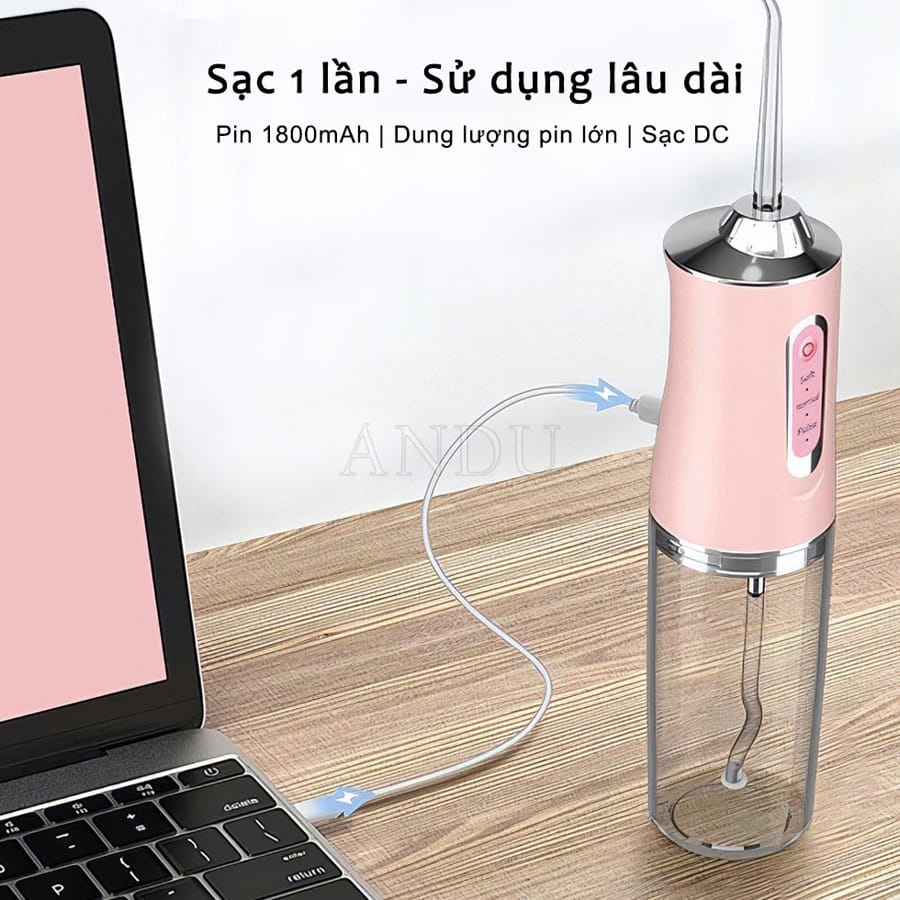 Máy Tăm Nước Cầm Tay Du Lịch Bản Rút Gọn Quốc Tế Chuẩn Nha Sĩ Khuyên Dùng Mẫu Mới