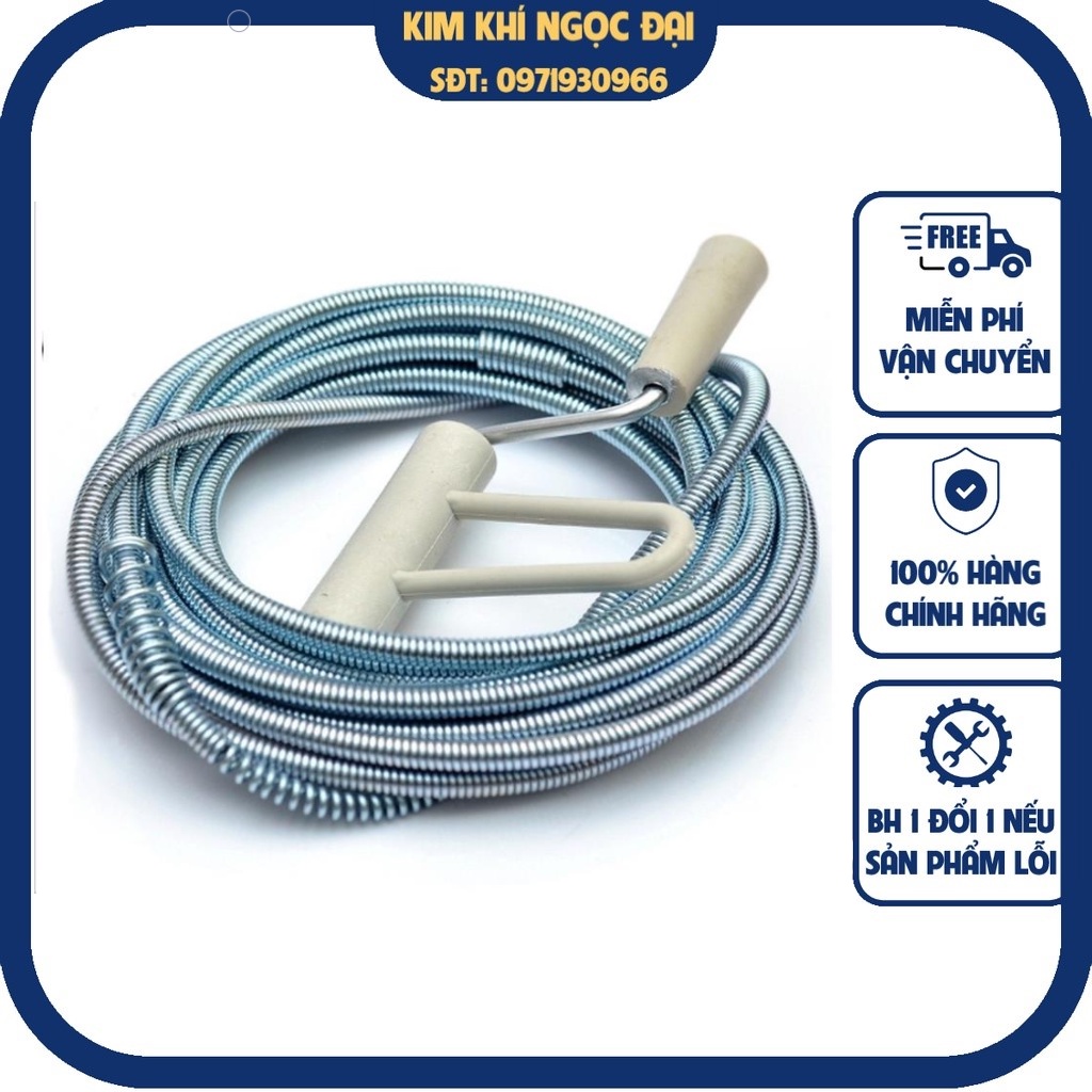 Dây thông tắc cống, bồn cầu bị nghẹt lò xo 2m 3m 5m 7m 10m