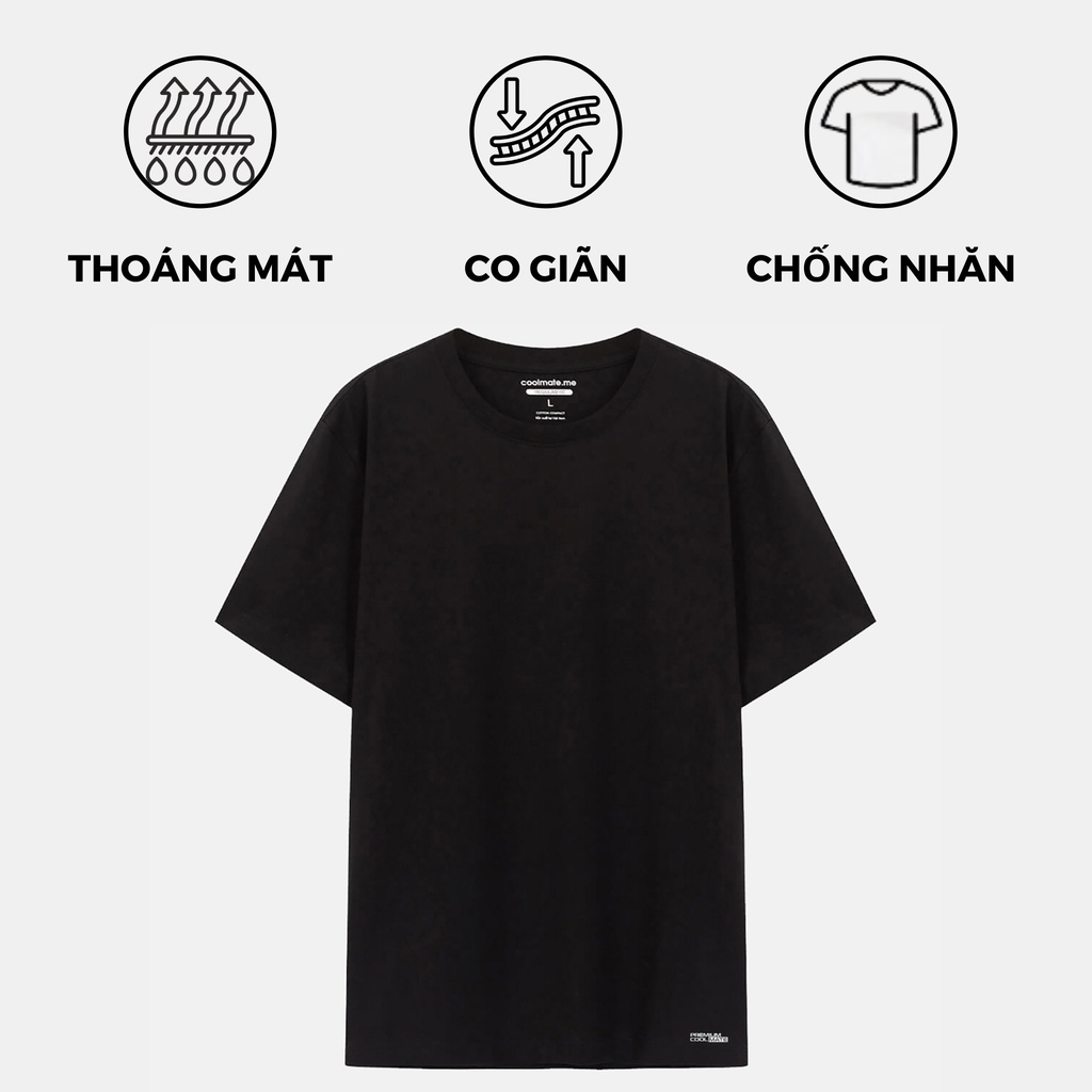 Áo thun nam Cotton Compact phiên bản Premium chống nhăn Coolmate