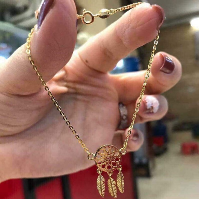 (Siêu rẻ) Lắc tay chân bạc ta xi vàng