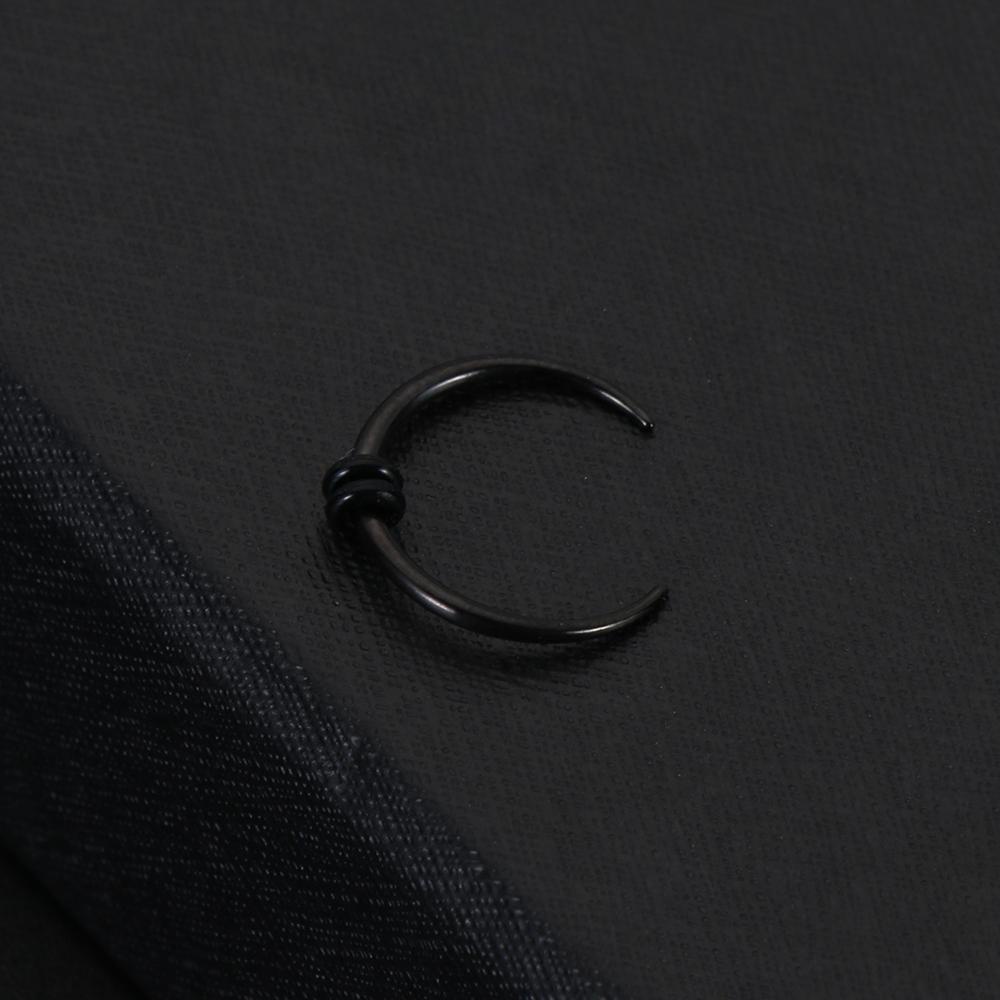 Khuyên Mũi 14G 16G Màu Đen Hình Sừng Ngựa Độc Đáo