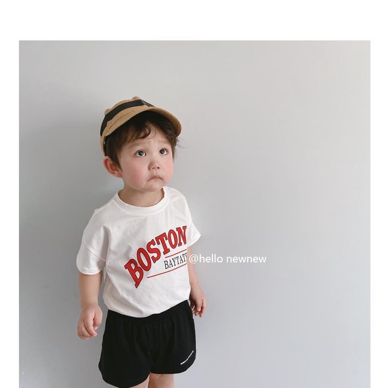 Áo thun ngắn tay dáng rộng thời trang cho bé trai