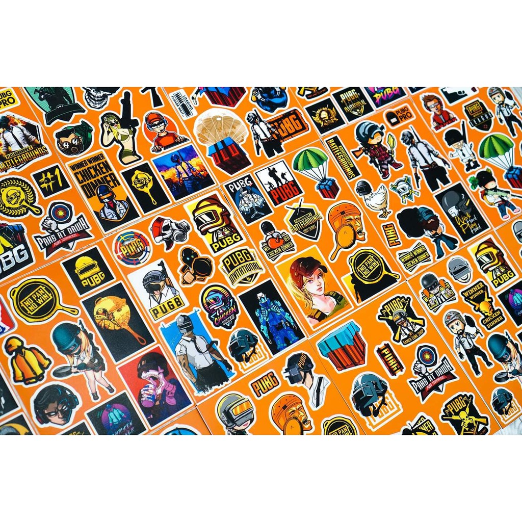 Sticker PUBG Cực Chất Chống Thấm Nước | STK128 | Hình Dán Sticker Dán Mũ Bảo Hiêm Điện Thoại Laptop Bình Nước