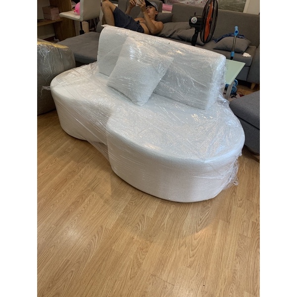 Sofa cong khúc xương Bắc âu 1m4