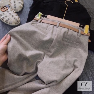 Quần baggy dạ đai