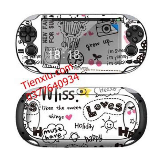 Skin lụa psvita 1000 tổng hợp 1 dán Psvita PSVITA1000