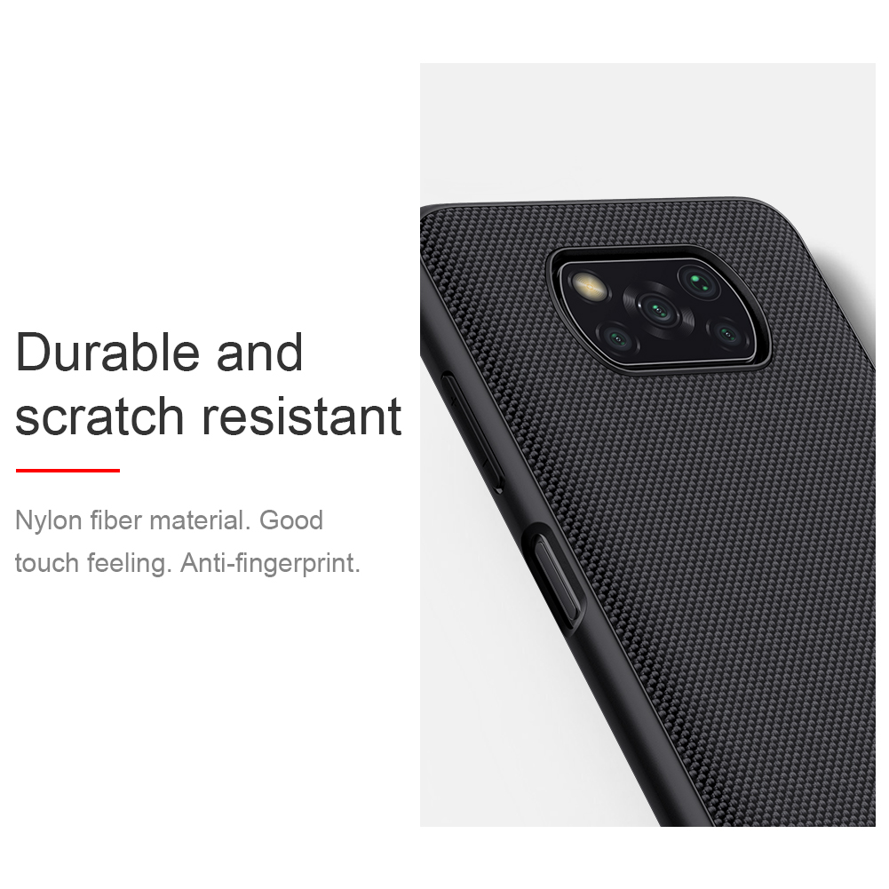 Ốp Điện Thoại NILLKIN Cho Xiaomi Poco X3 Pro / X3 NFC Bằng TPU + PC Sợi Nylon Mỏng Bảo Vệ Chống Trượt Chống Sốc