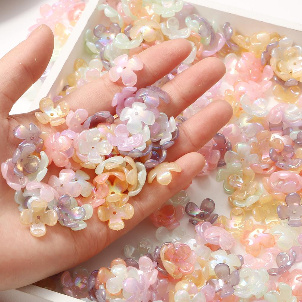Hạt Ngọc Trai Giả Abs Acrylic Thắt Nơ Bốn Cánh Dùng May Vá Thủ Công