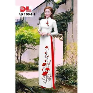 Vải may áo dài in hoa mềm rũ