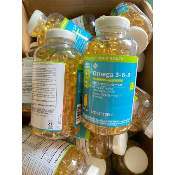 Omega 369 viên uống Omega 3-6-9 Heart Health 325 viên của Mỹ omega 369 mỹ