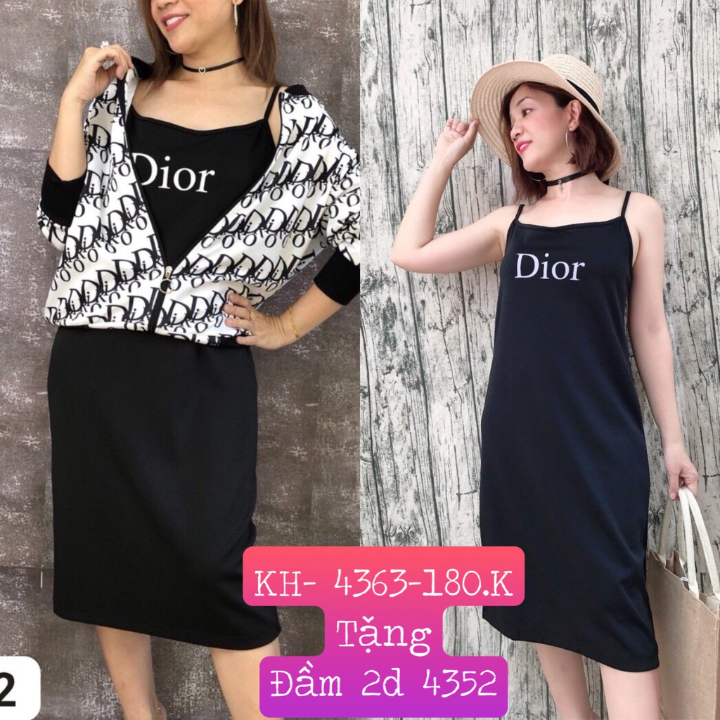 4363- 4353-Trắng Khoác BIG SIZE hoạt tiết D.I.O.R - SN<130 | BigBuy360 - bigbuy360.vn