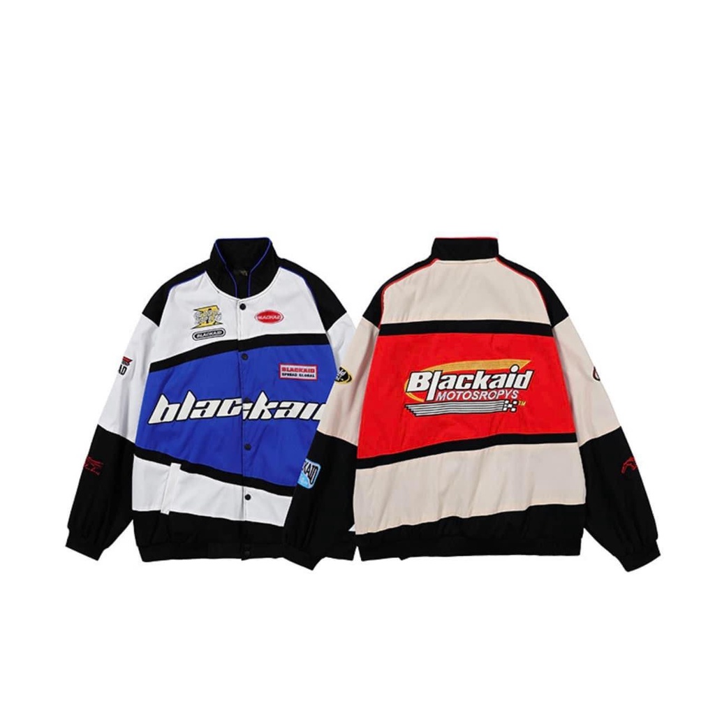 Áo khoác thể thao đường phố - Bomber Racing Black Aid Motocropy