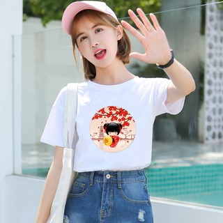 Áo thun Nữ form rộng in hình cô gái Nhật Bản dễ thương AOTN01