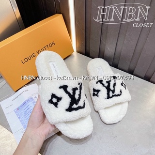 (Ảnh thật - có sẵn) Dép lông LV