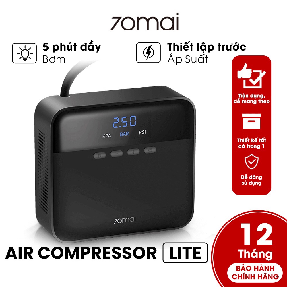 Bơm Lốp Ô Tô 70mai Lite TP03 / TP04 Bơm Cầm Tay Đa Năng Bản Quốc Tế
