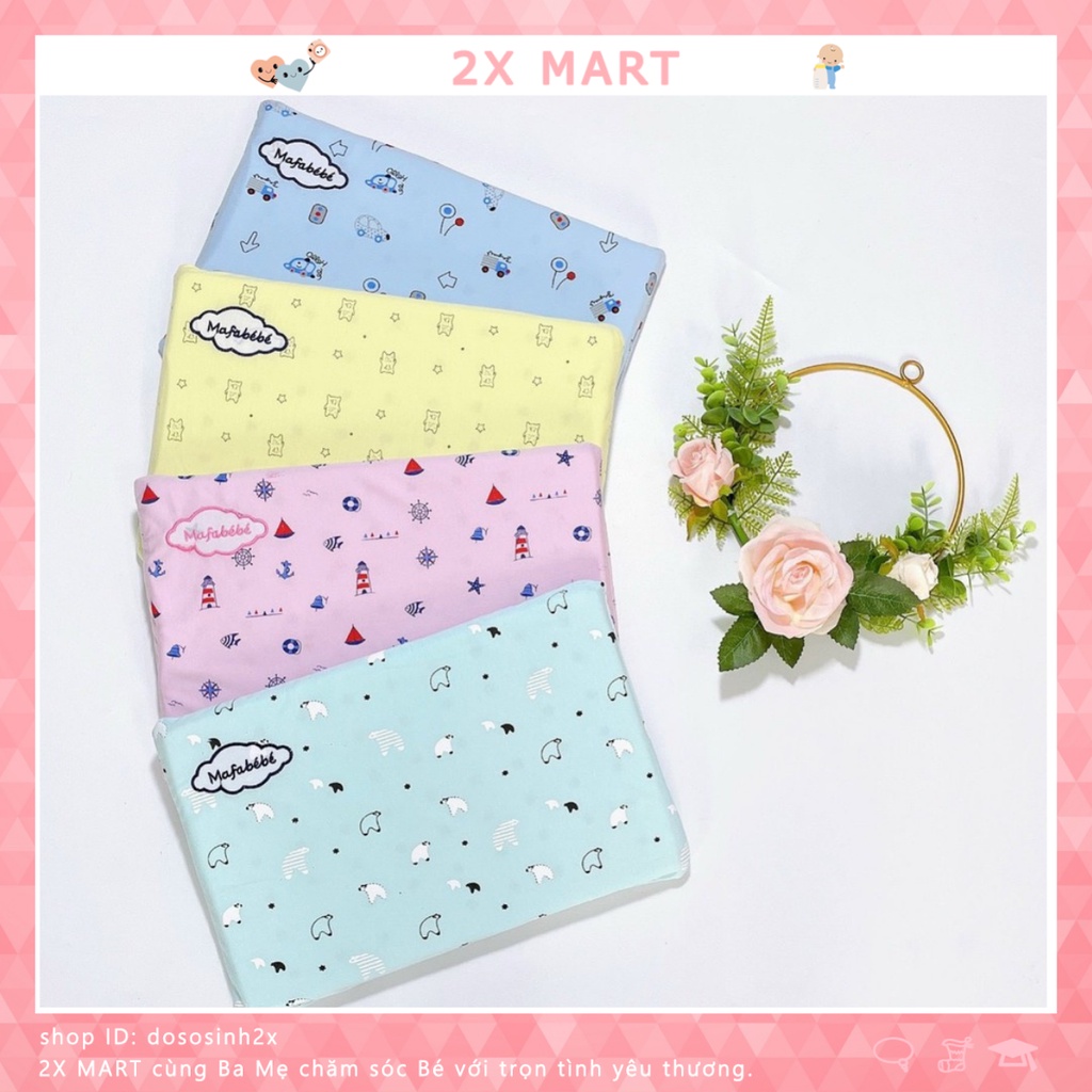 Gối cao su non Mafabebe thông hơi chống ngạt mềm mại an toàn cho bé trẻ sơ sinh 2X MART
