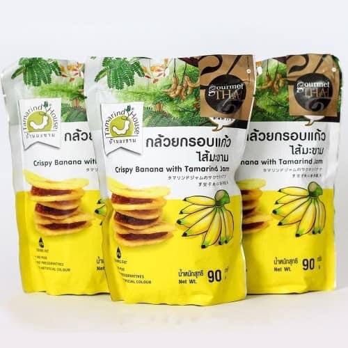 [Giá Sỉ] Chuối sấy kẹp me Thái Lan gói lớn 90gr ăn là nghiền