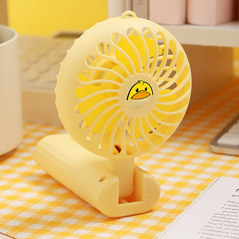 Quạt mini Fnelse để bàn hình chú vịt vàng dễ thương