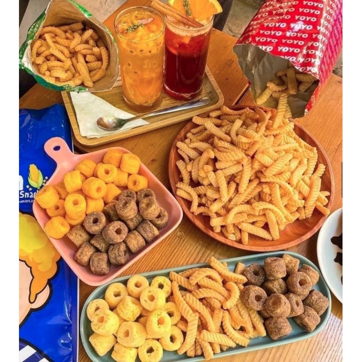 Gói Bánh Snack Siêu To Khổng Lồ Thái Lan Snack Thập Cẩm Top Ten Bắp Ngọt Bắp Mặn 450G