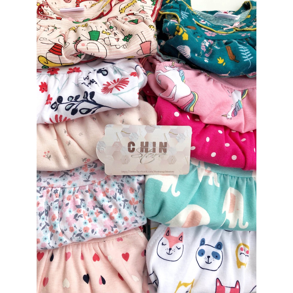 [NHIỀU MÀU] Bộ cotton cho bé gái VNXK [B3]