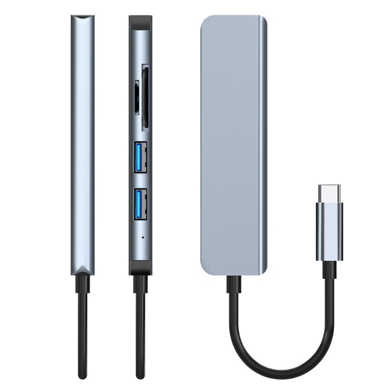 Bộ Chia 5 Cổng USB 3 0 Kèm Đầu Đọc Thẻ SD TF Cho Windows PC fo