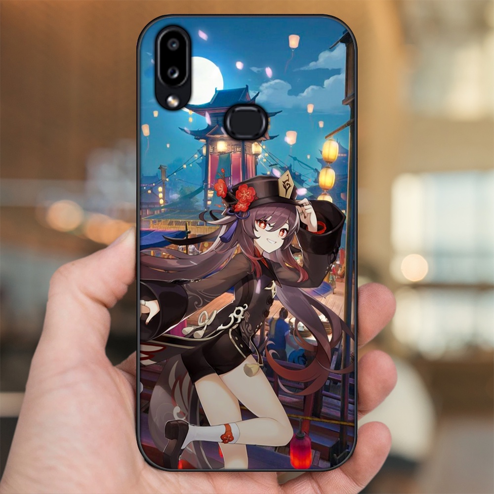 Ốp lưng Samsung A10S viền đen in hình Hutao Genshin Impact