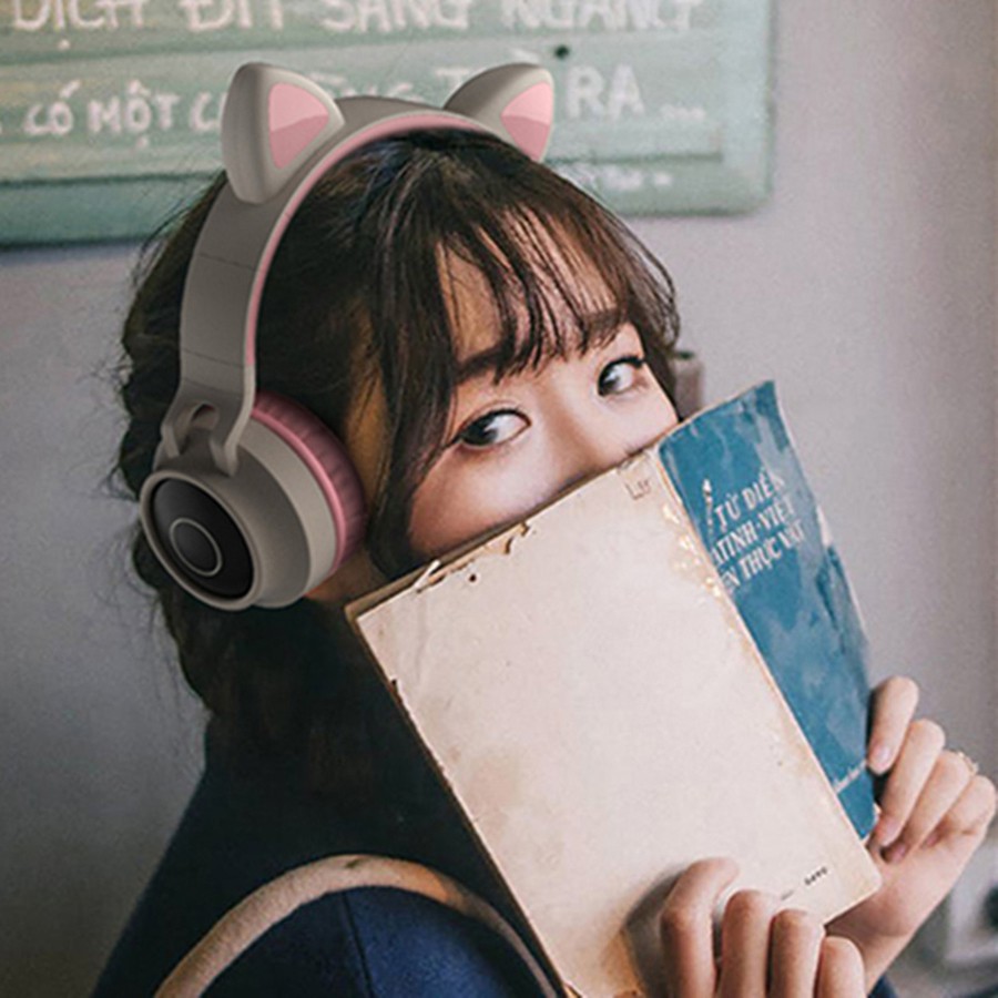 [HÀNG LOẠI 1]Tai nghe bluetooth tai nghe không dây tai nghe gaming Headphone tai mèo đẹp Anny Store2021