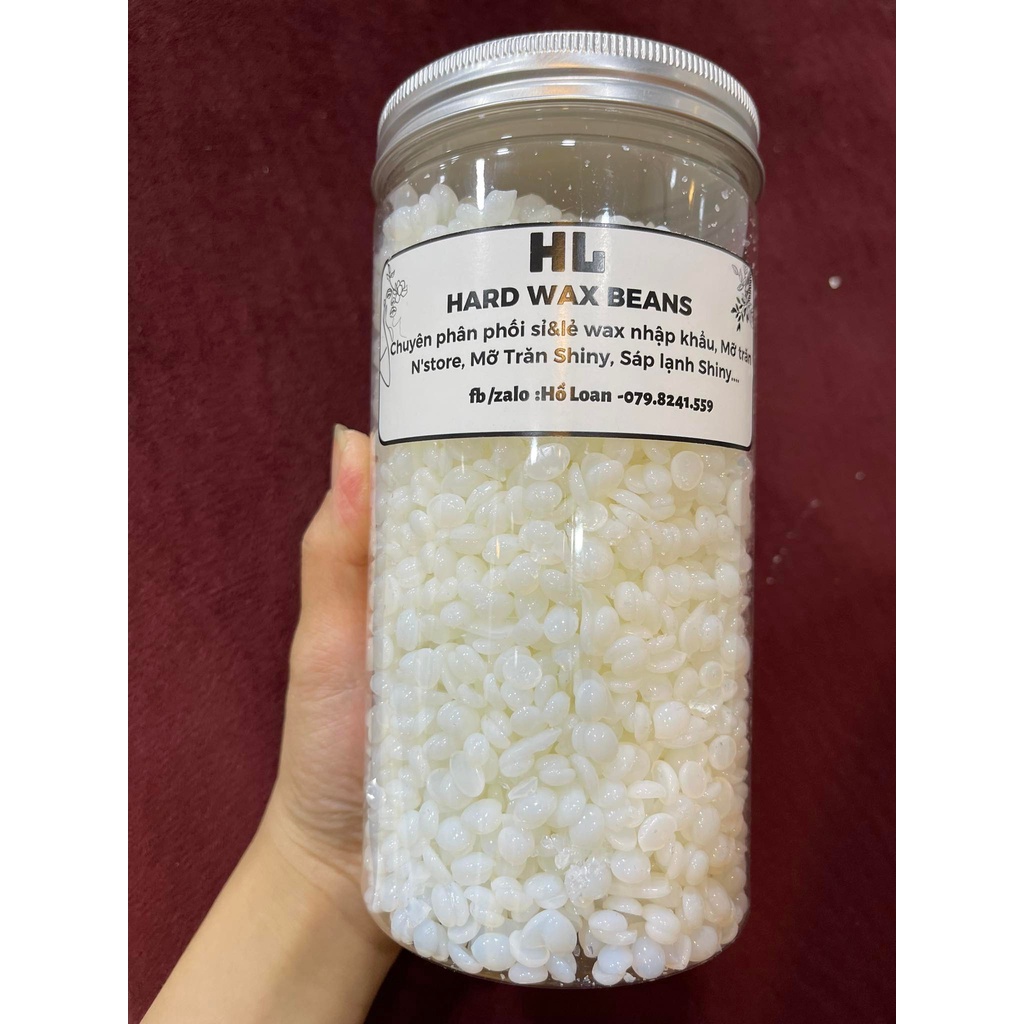 500gr Sáp Wax Lông Nóng Coconut, Cao Cấp thơm mùi dừa tặng kèm 25 que gỗ phết sáp