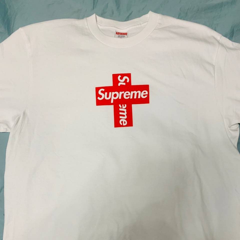 Supreme nam và nữ Áo phông nửa tay Supreme Cross Couple