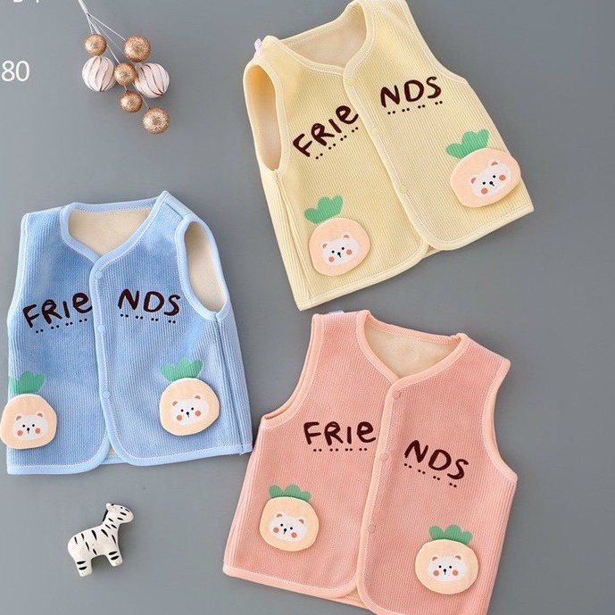 [Bán Lẻ Gía Buôn] Áo Ghi Lê DaHi Kids Bé Trai Gái Chất Nhung Mềm Ấm Size 7-12kg