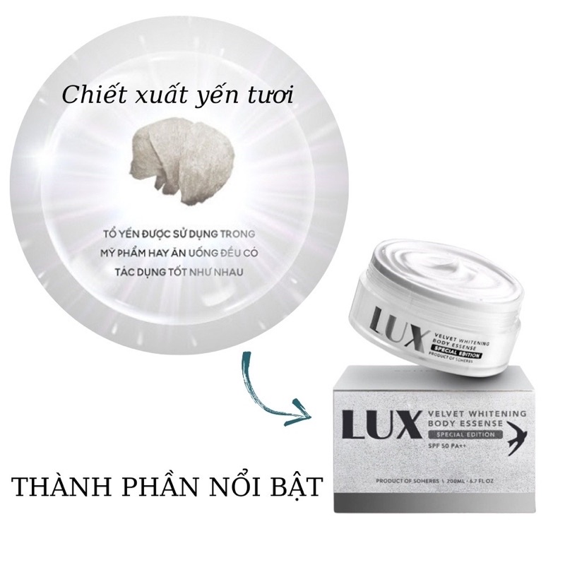 [Chính hãng] Siêu dưỡng trắng, chống nắng, cấp ẩm kem body lux