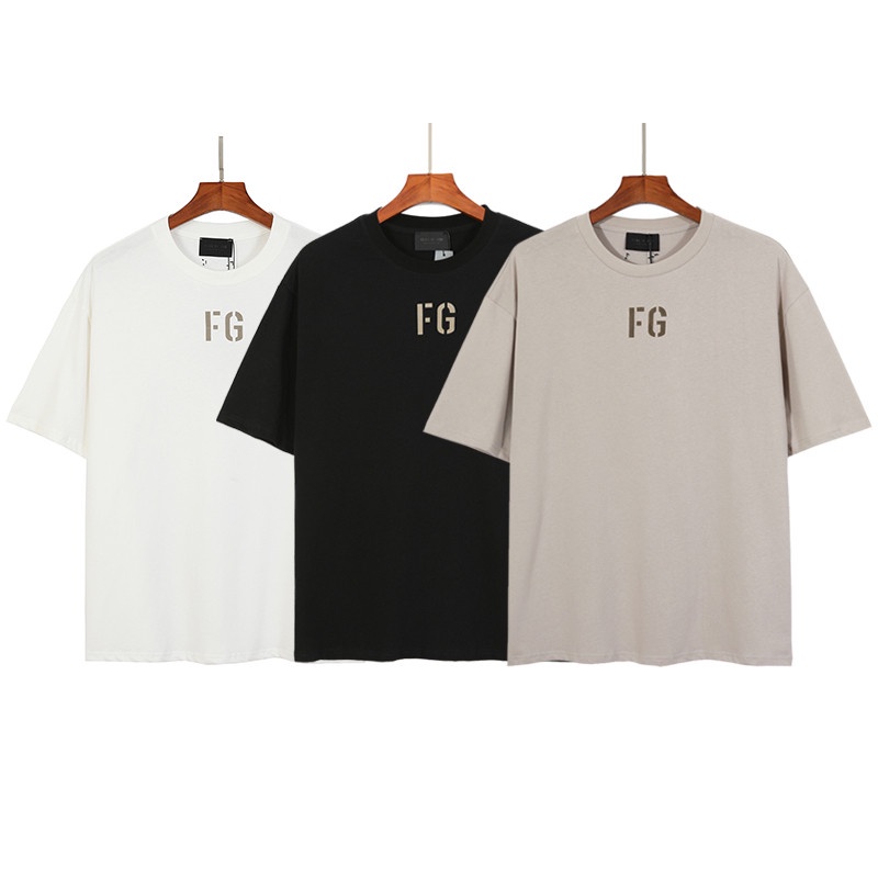 Áo thun tay ngắn plus size in chữ EESSENTIALS&FG