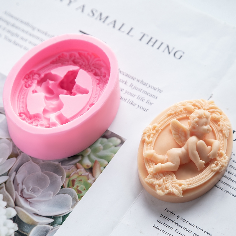 Khuôn Silicone Làm Xà Phòng Thủ Công Hình Thiên Thần Cupid