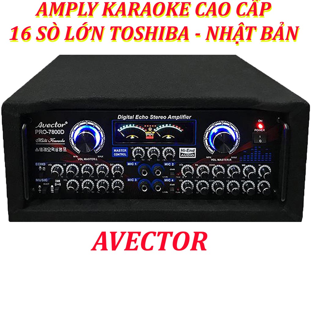 Dàn karaoke sân khấu karaoke gia đình Loa 3 tấc đôi sơn novio pro audio và amply karaoke avector 7800d kèm bộ micro