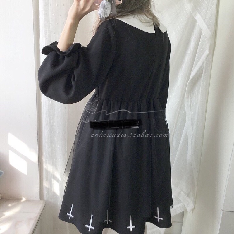 [Order] YAS0061-Váy lolita chữ thập in ngôi sao 6 cánh