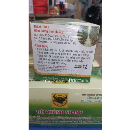 bán sỉ - hộp 50 gói phân bón nảy chồi, ra lá, đẻ nhánh Đầu Trâu 30-10-5