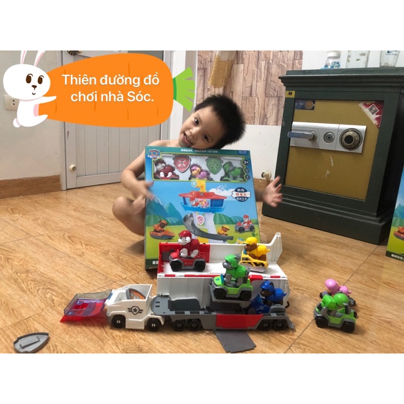 Xe, tháp chú chó cứu hộ Paw patrol cực đỉnh,có nhạc