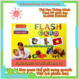 Bộ Thẻ Học Thông Minh 15 Chủ Đề Loại To