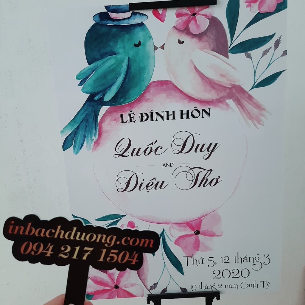 Bảng đám cưới cho cô dâu chú rể giá siêu rẻ - In Bạch Dương