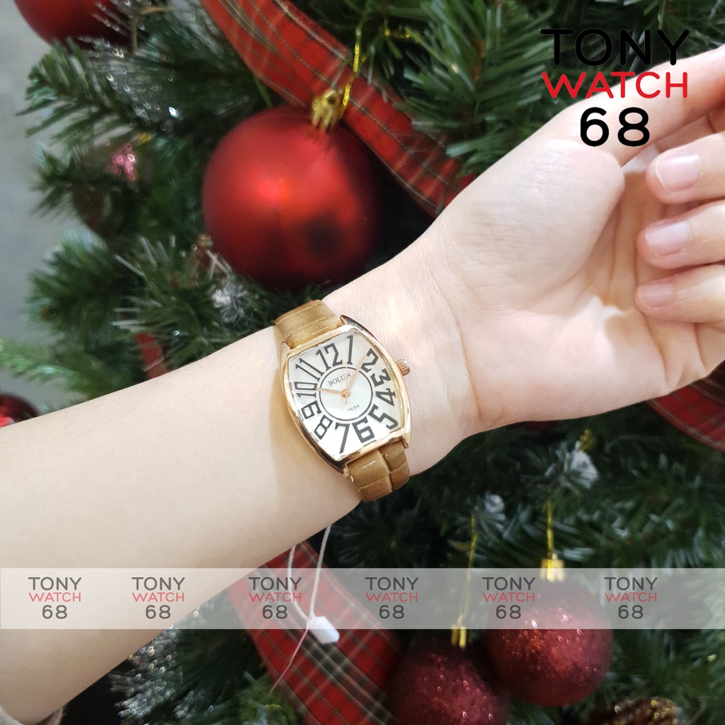 Đồng hồ nữ day da bầu dục chính hãng bolun chống nước thời trang đẹp đeo tay