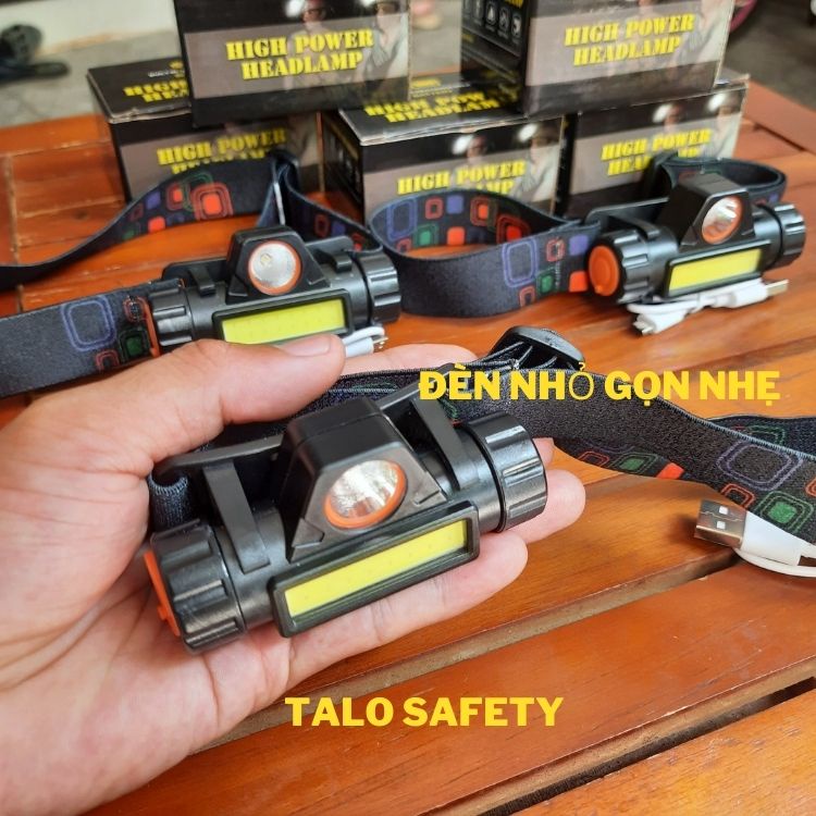 Đèn pin đeo đầu MINI-X1 nhỏ gọn dùng pin sạc 18650 dây sạc usb