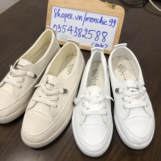 [Sẵn] Giày bệt lười trắng
