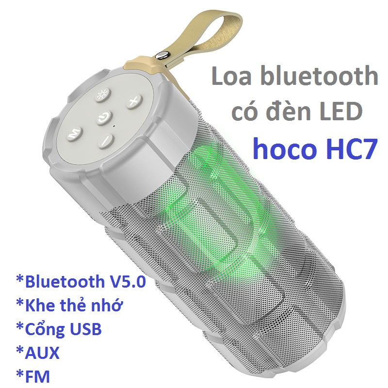 Loa Bluetooth hiệu ứng đèn LED đổi màu hoco HC7