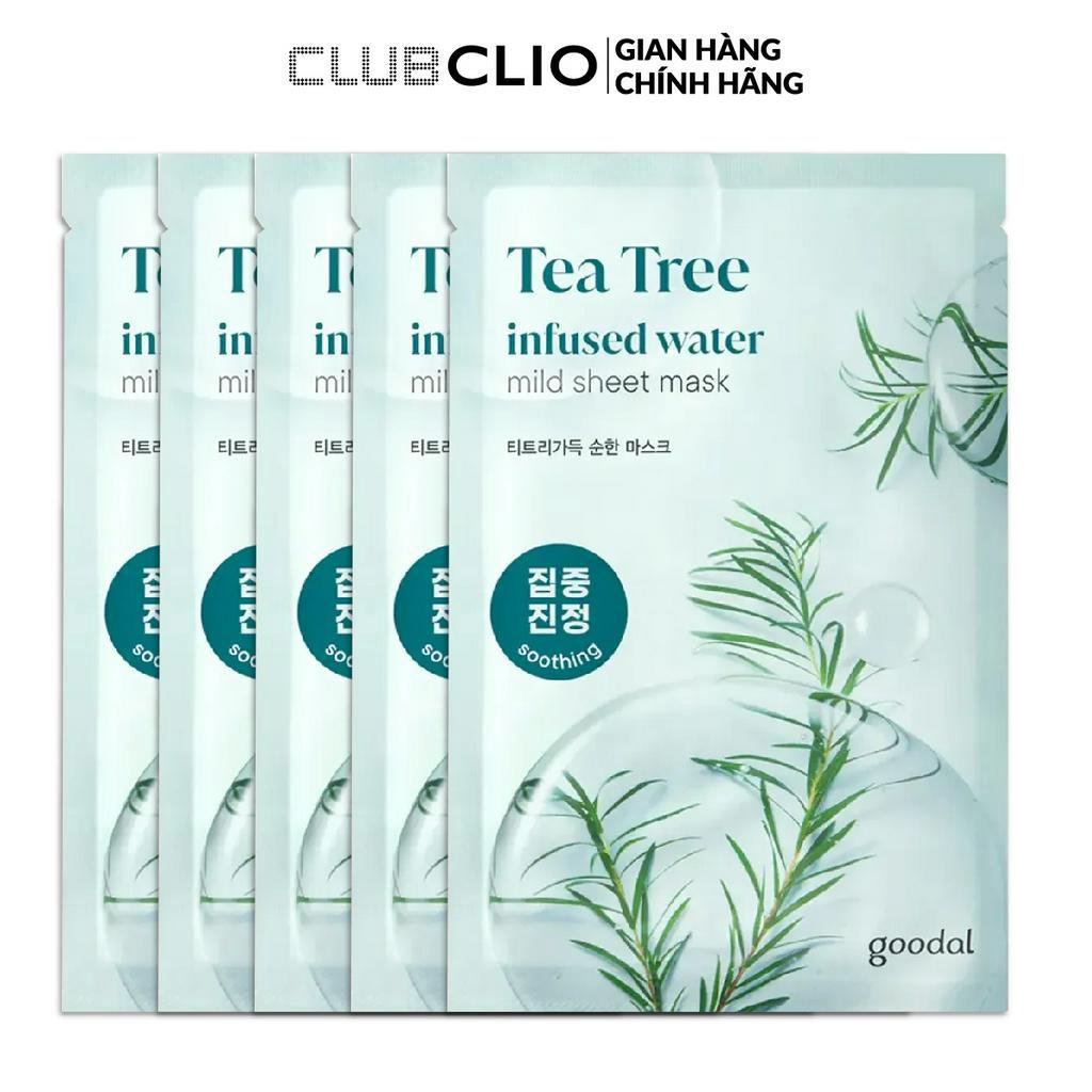 [Quà Tặng Không Bán]Combo 5 Mặt Nạ Giấy Dưỡng Ẩm, Làm Sáng Da Goodal TEA TREE Infused Water Mild Sheet Mask 20g