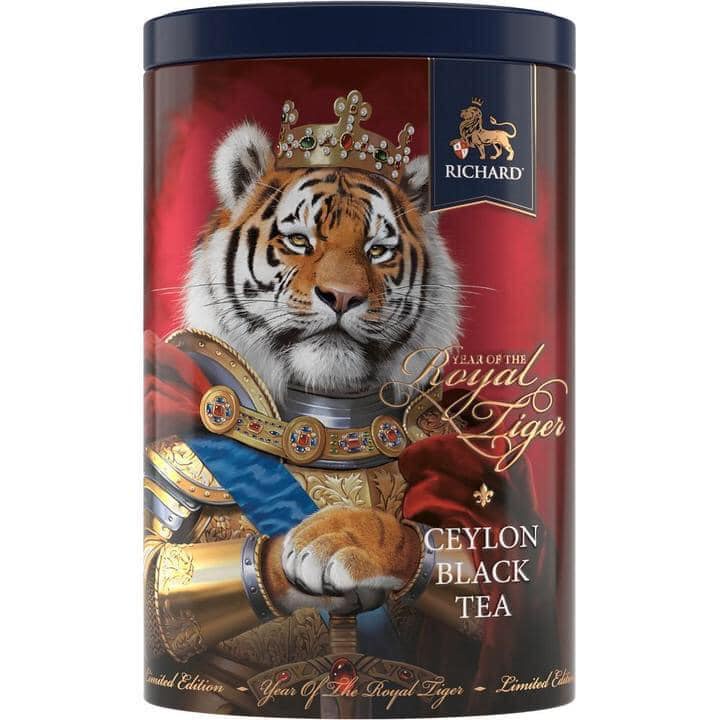 [Hàng Ngoại Có Tem Chống Giả]Trà Richard ceylon black tea chào đón năm Hổ  - Thiếc thiết kế sang trọng tốt cho sức khỏe