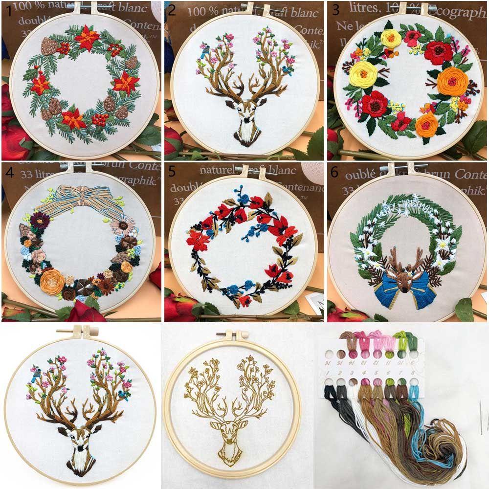 Vòng Kim Thêu Hoa Thủ Công DIY Dùng Trang Trí Nhà Cửa