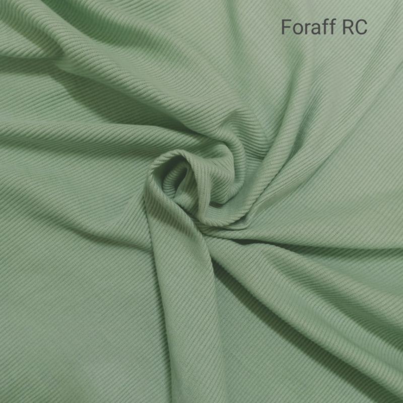 Vải thun gân borip xanh rêu nhạt hàng xuất