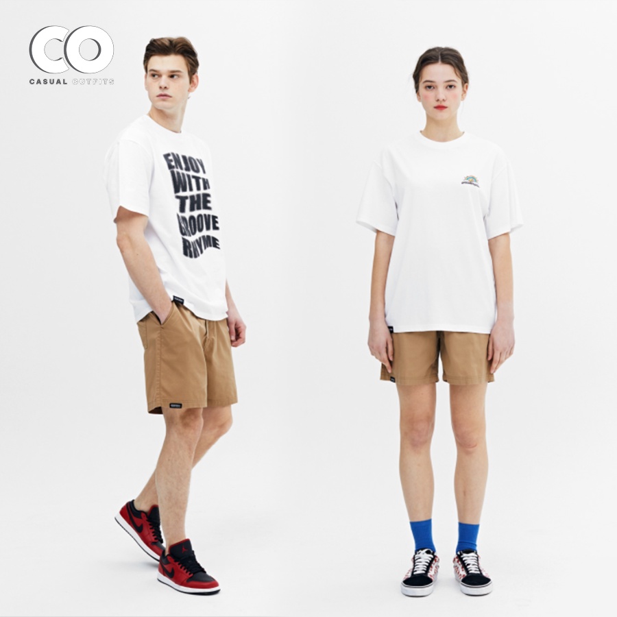 Quần short basic unisex nam nữ form relaxed thoáng mát - Màu Lính