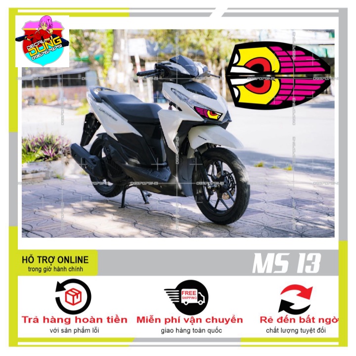 DECAL DÁN ĐÈN SƯƠNG MÙ XE VARIO 2017 (DECAL TRONG SUỐT) MS 13 - DUNG DECAL